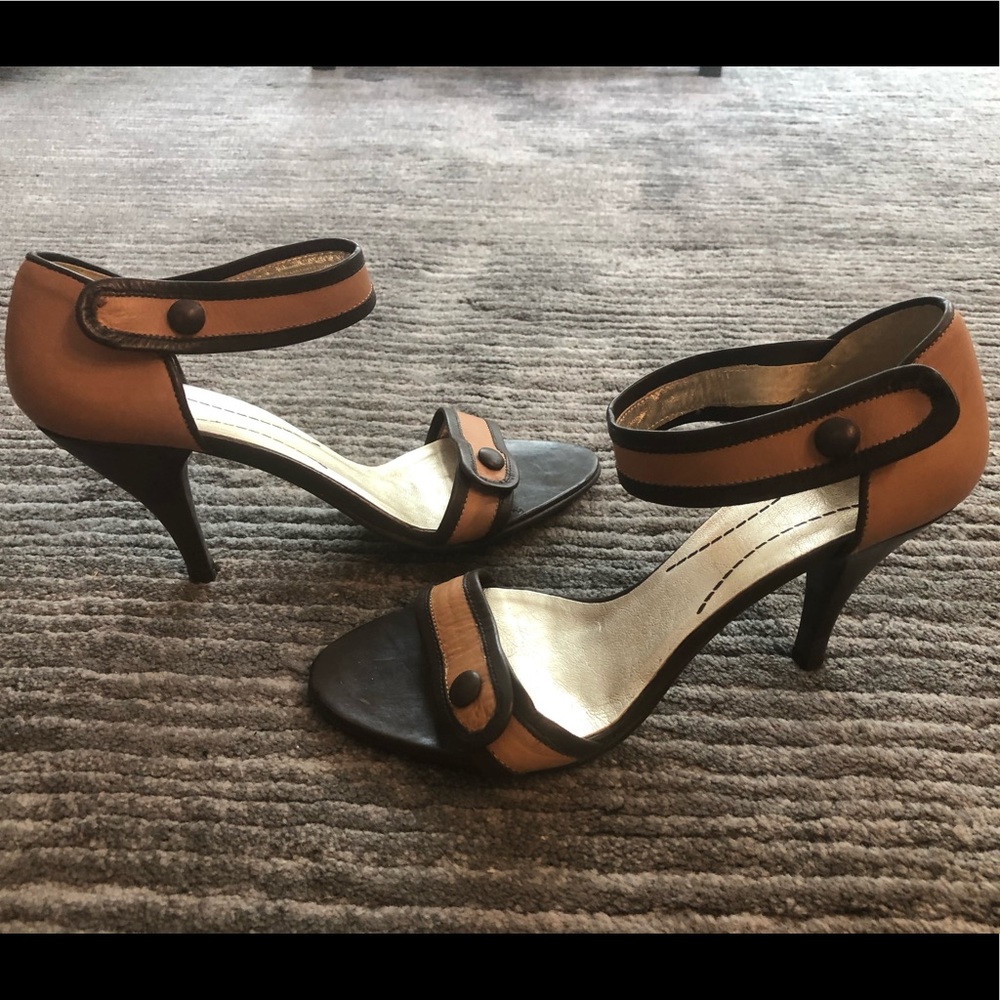 Never worn size 7 Pepe Castell 3” high sandals.